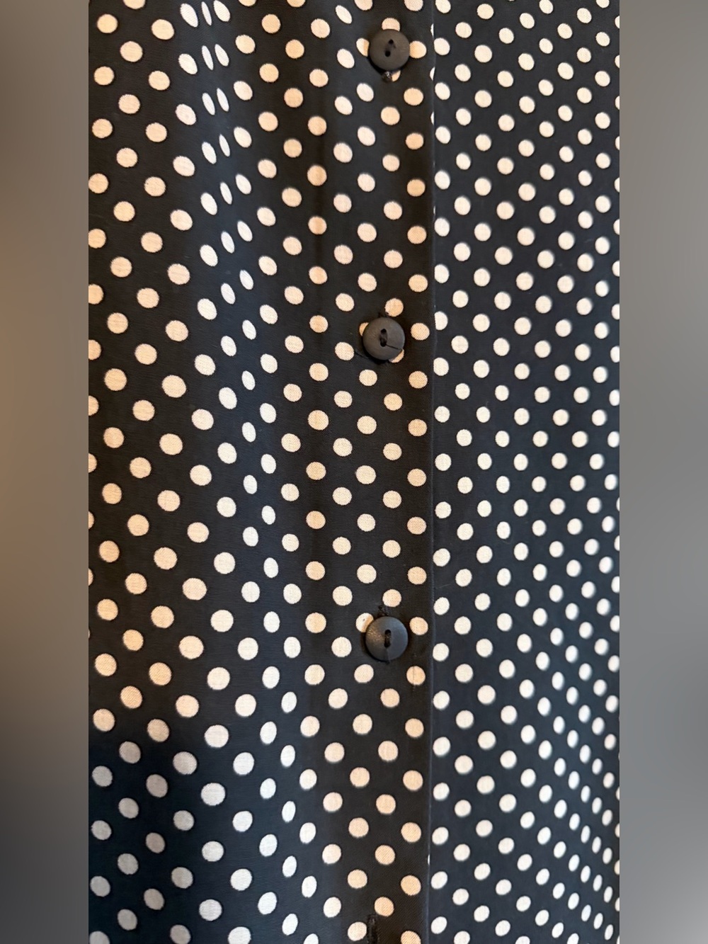 Vintage 90’s 100% Silk Pursuits Polka Dot Button Down - Picture 4 of 11